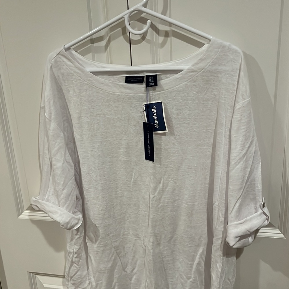 Adrienne Vittadini 100% Linen blouse sz 1X NWT